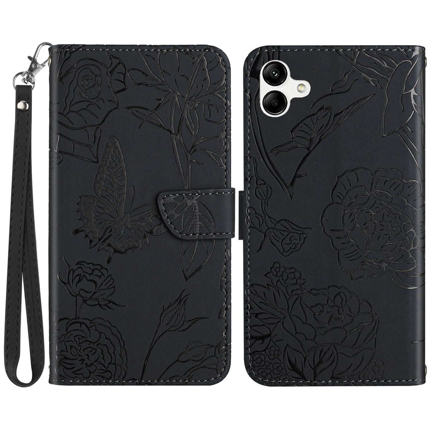 HT03 For Samsung Galaxy A05 4G Leather Cover Imprinted Wallet Phone Case with Wrist Strap HT03 For Samsung Galaxy A05 4G Leather Cover Imprinted Wallet Phone Case with Wrist Strap